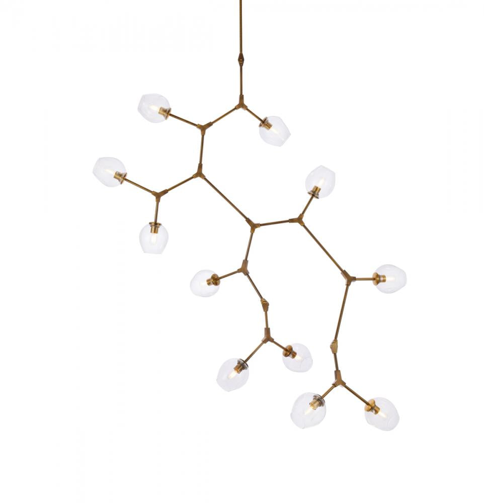 Elegant Lighting CAVOLI 1712G73BR Chandelier Modern - Brass And Clear